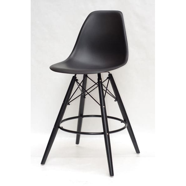 Напівбарний стілець Onder Mebli Nik BAR 65-BK Чорний 04-1