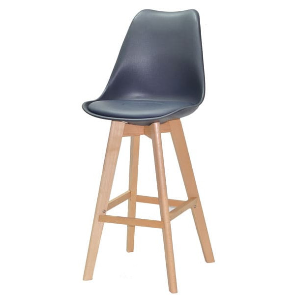 Барний стілець Onder Mebli Milan BAR 75 Антрацит 01-1