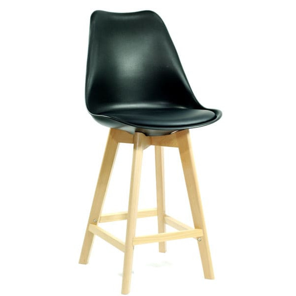 Напівбарний стілець Onder Mebli Milan BAR 65 Чорний 04-0