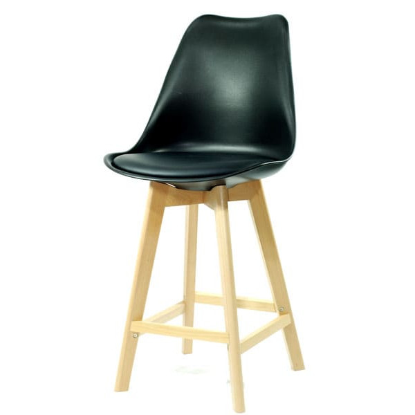 Напівбарний стілець Onder Mebli Milan BAR 65 Чорний 04-1