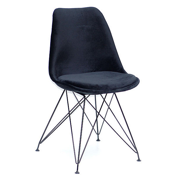 Стілець Onder Mebli Milan Soft BK-ML Чорний B-4 Оксамит-0