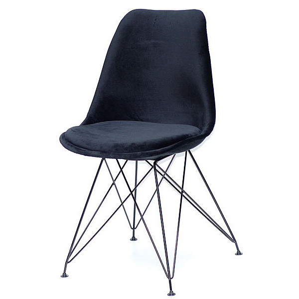 Стілець Onder Mebli Milan Soft BK-ML Чорний B-4 Оксамит-1