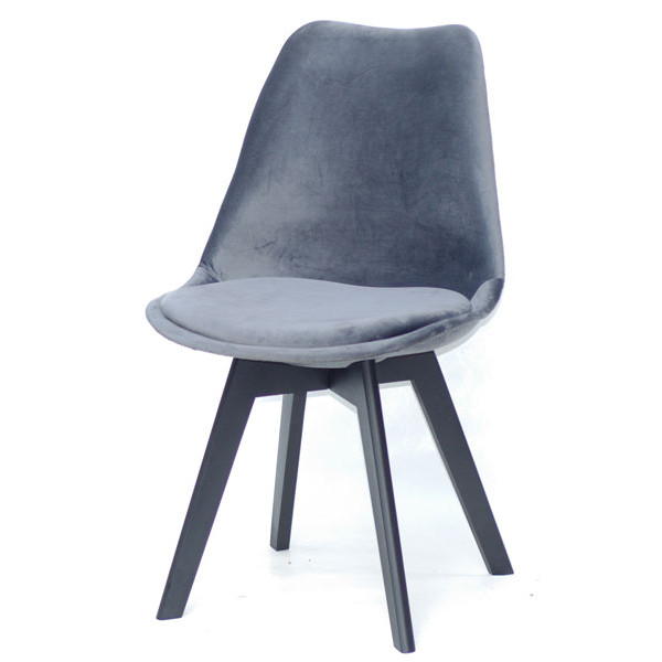 Стул Onder Mebli Milan Soft BK Серый B-3 Бархат-1