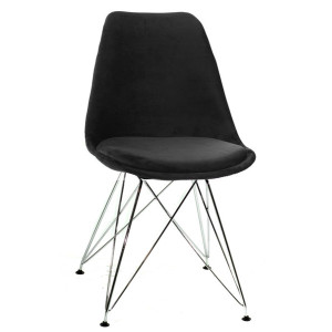 Стілець Onder Mebli Milan Soft CH-ML Чорний B-4 Оксамит