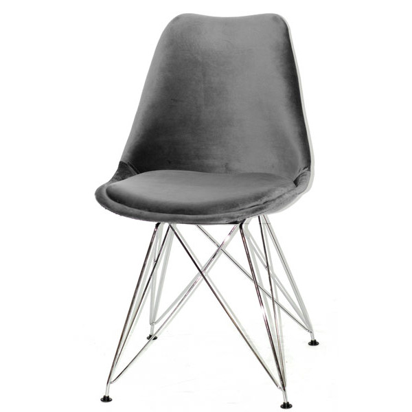 Стілець Onder Mebli Milan Soft CH-ML Сірий B-3 Оксамит-1