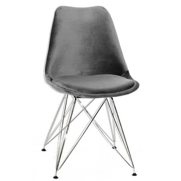 Стілець Onder Mebli Milan Soft CH-ML Сірий B-3 Оксамит-0