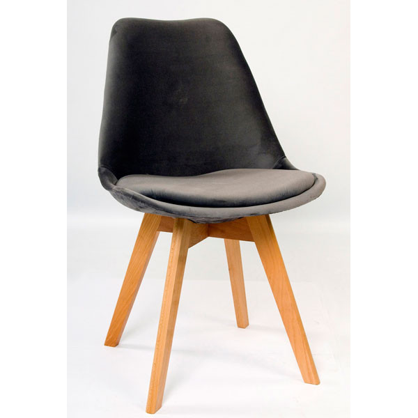 Стілець Onder Mebli Milan Soft Сірий B-3 Оксамит-0