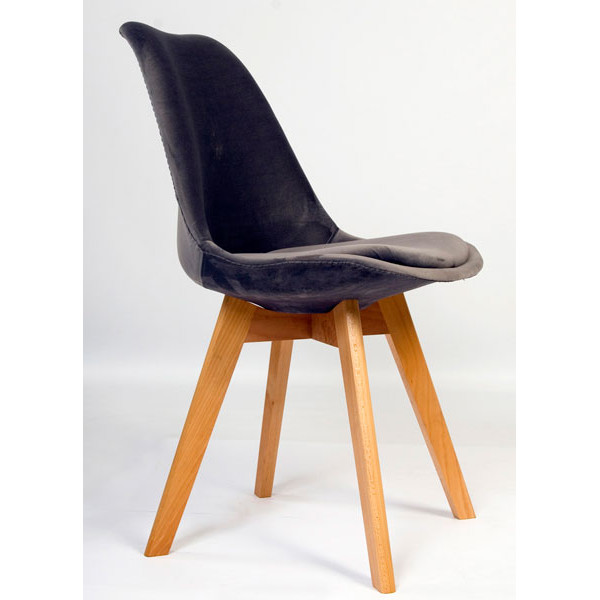 Стілець Onder Mebli Milan Soft Сірий B-3 Оксамит-1