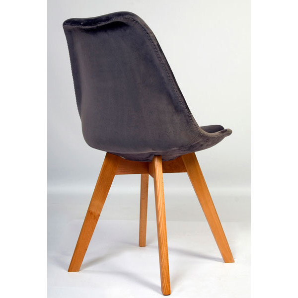 Стілець Onder Mebli Milan Soft Сірий B-3 Оксамит-3