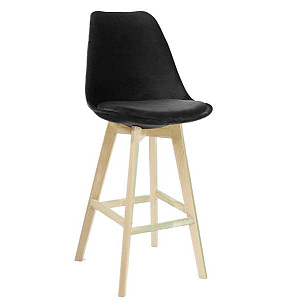 Барный стул Onder Mebli Milan Soft BAR 75 Черный B-4 Бархат