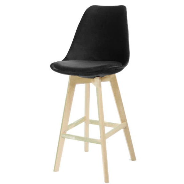 Барный стул Onder Mebli Milan Soft BAR 75 Черный B-4 Бархат-1