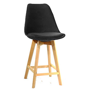 Полубарный стул Onder Mebli Milan Soft BAR 65 Черный B-4 Бархат