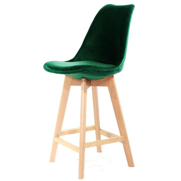 Полубарный стул Onder Mebli Milan Soft BAR 65 Зеленый B-5 Бархат-3