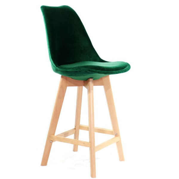 Полубарный стул Onder Mebli Milan Soft BAR 65 Зеленый B-5 Бархат-2