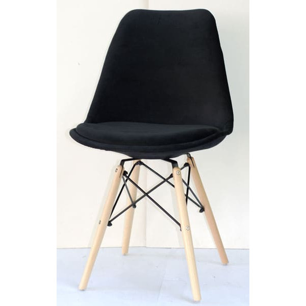 Стілець Onder Mebli Milan-B Soft Чорний B-4 Оксамит-1