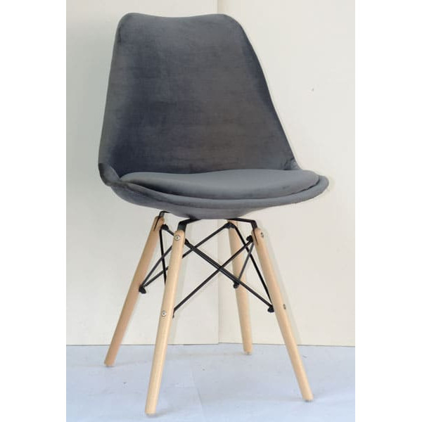 Стул Onder Mebli Milan-B Soft Серый B-3 Бархат-0