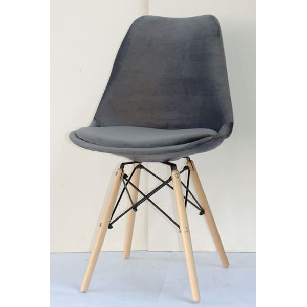 Стул Onder Mebli Milan-B Soft Серый B-3 Бархат-1