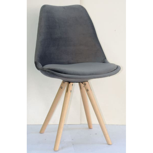 Стул Onder Mebli Milan-C Soft Серый B-3 Бархат-0