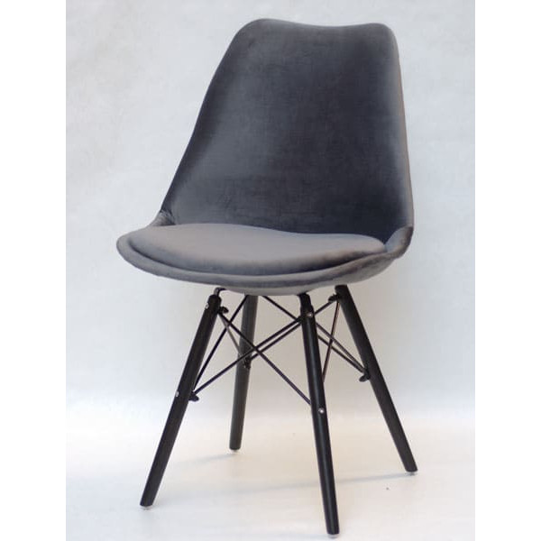 Стул Onder Mebli Milan Soft B-BK Серый B-3 Бархат-1