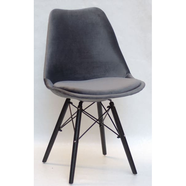 Стул Onder Mebli Milan Soft B-BK Серый B-3 Бархат-0