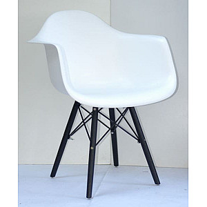 Крісло Onder Mebli Leon BK Білий 07 Пластик