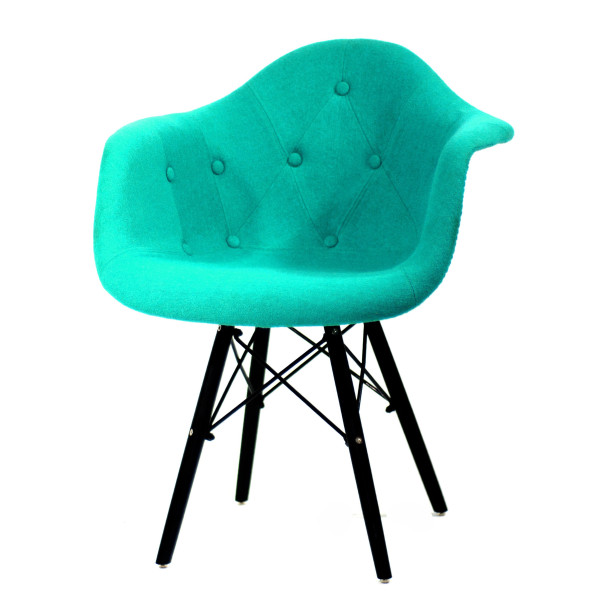 Кресло Onder Mebli Leon Soft-BK Шерсть Бирюзовый W-18-1