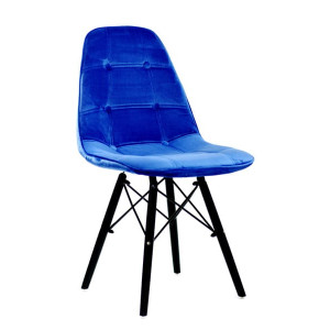 Стул Onder Mebli Alex BK Бархат Синий B-1