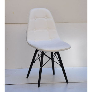 Стілець Onder Mebli Alex BK Білий Екошкіра