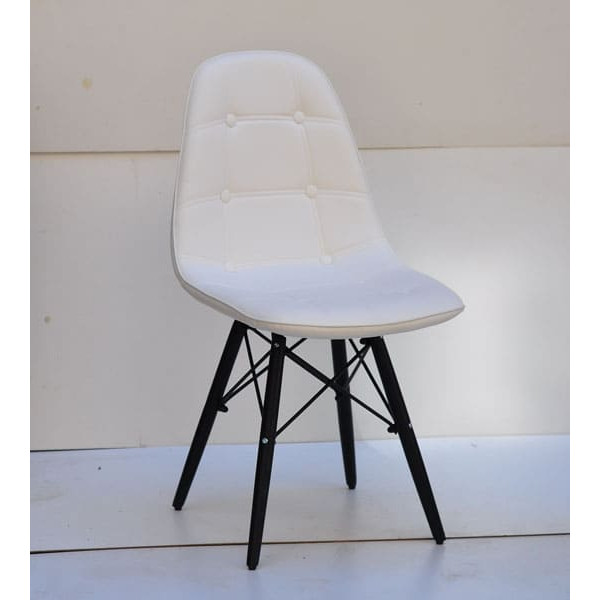 Стул Onder Mebli Alex BK Белый Экокожа-0