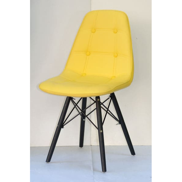 Стілець Onder Mebli Alex BK Жовтий 12 Екошкіра-1