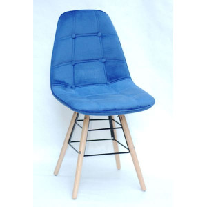Стілець Onder Mebli Alex-Q Оксамит Синій B-1