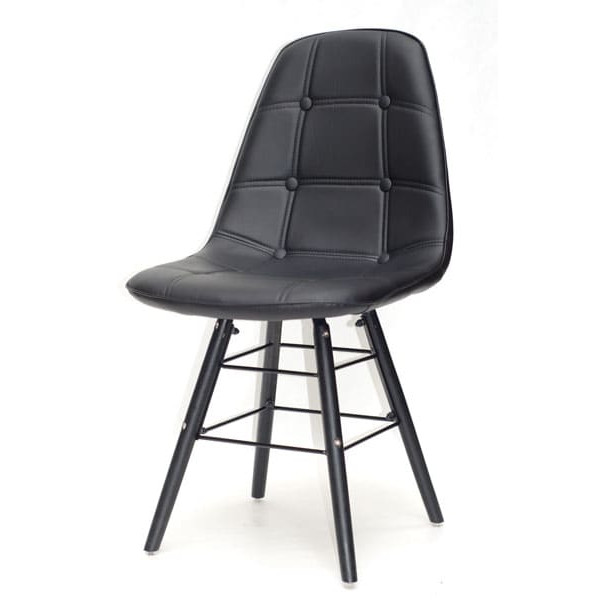 Стілець Onder Mebli Alex Q-BK Чорний Екошкіра-1