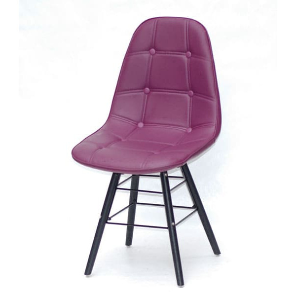 Стул Onder Mebli Alex Q-BK Пурпурный 61 Экокожа-1