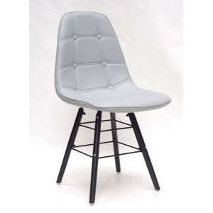 Стул Onder Mebli Alex Q-BK Серый 35 Экокожа