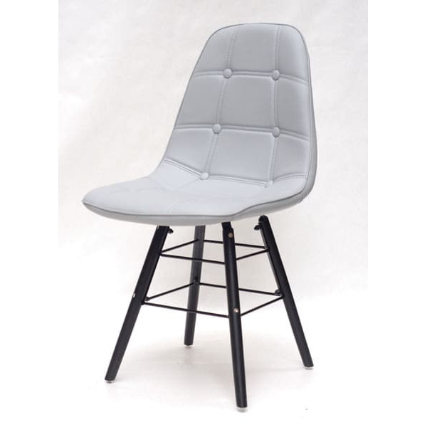 Стул Onder Mebli Alex Q-BK Серый 35 Экокожа-1