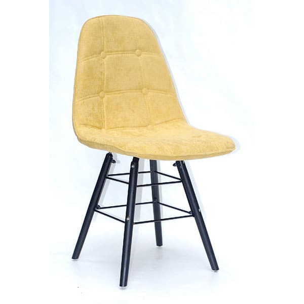 Стул Onder Mebli Alex Q-BK Шенилл Желтый G-100-0
