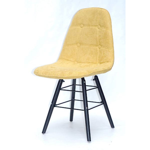 Стул Onder Mebli Alex Q-BK Шенилл Желтый G-100-1