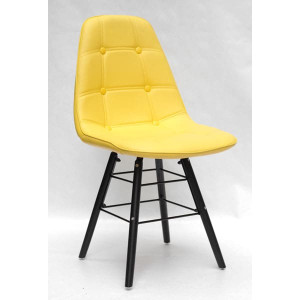 Стул Onder Mebli Alex Q-BK Желтый 12 Экокожа