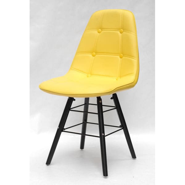 Стул Onder Mebli Alex Q-BK Желтый 12 Экокожа-1