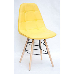 Стул Onder Mebli Alex-Q Желтый 12 Экокожа