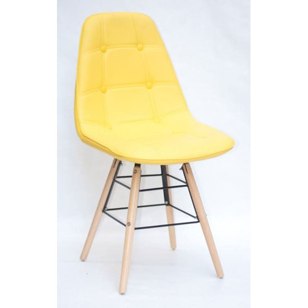 Стул Onder Mebli Alex-Q Желтый 12 Экокожа-0