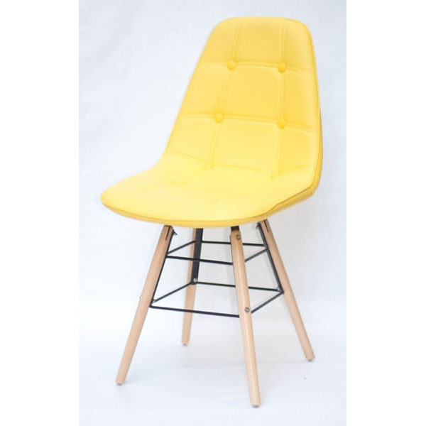 Стул Onder Mebli Alex-Q Желтый 12 Экокожа-1