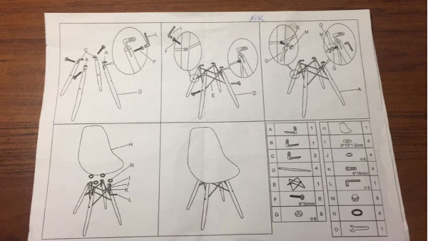 Стілець Onder Mebli Nik BK Помаранчевий 70-4