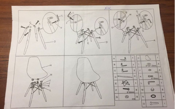 Стул Onder Mebli Nik Голубой 50-4