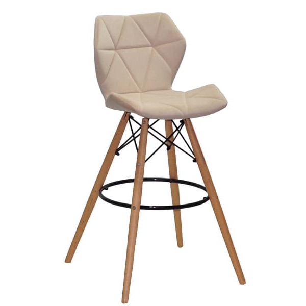 Барный стул Onder Mebli Greg BAR 75 Бежевый B-1005 Бархат-0