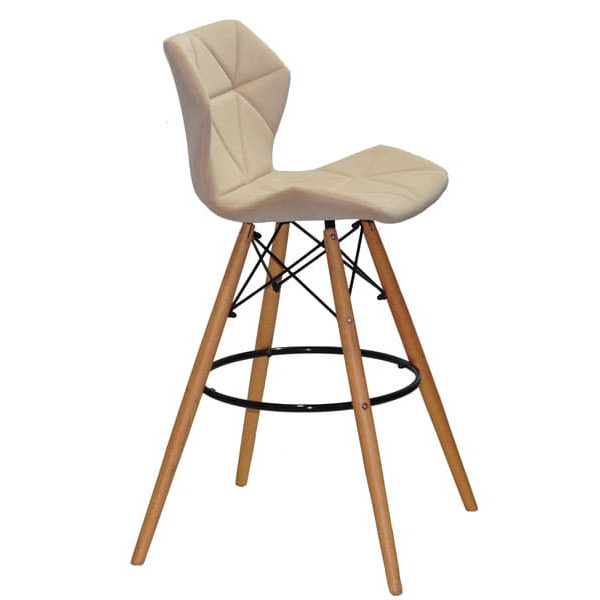 Барный стул Onder Mebli Greg BAR 75 Бежевый B-1005 Бархат-3