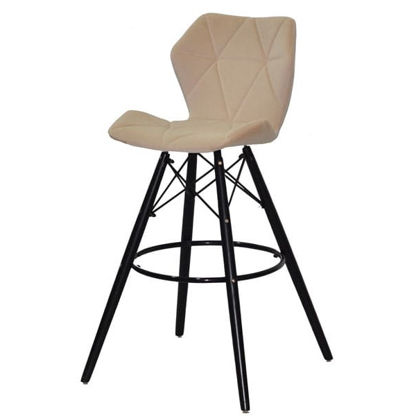 Барный стул Onder Mebli Greg BAR 75 - BK Бежевый B-1005 Бархат-1