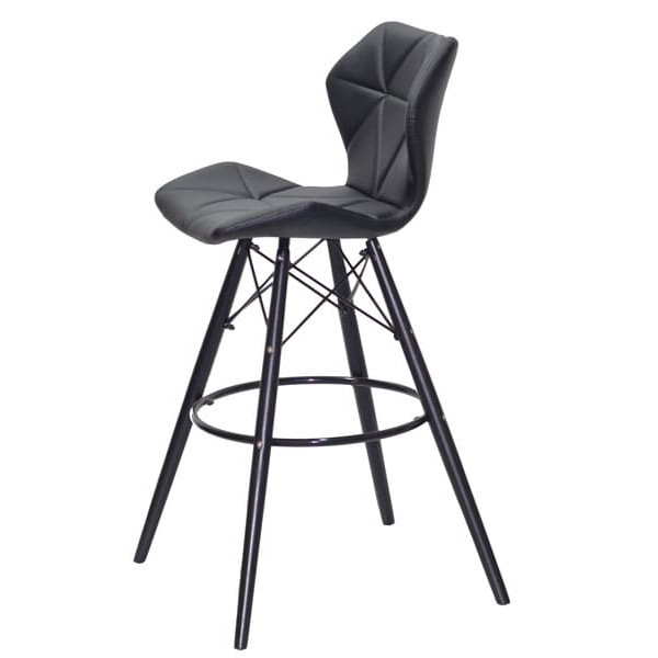 Барний стілець Onder Mebli Greg BAR 75 - BK Чорний Екошкіра-3