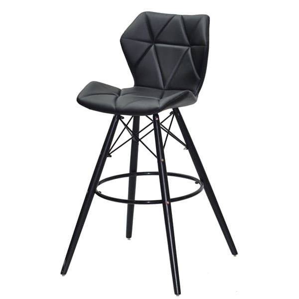 Барний стілець Onder Mebli Greg BAR 75 - BK Чорний Екошкіра-1