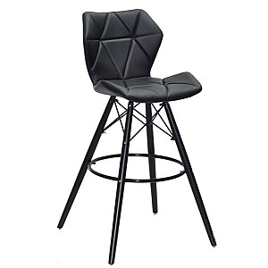 Барный стул Onder Mebli Greg BAR 75 - BK Черный Экокожа